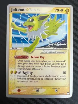Pokemon TCG Jolteon Gold Star 101/108 Pokemon World Championships LP/MP - Image 1