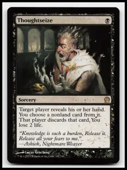 Thoughtseize 107 Rare Theros Magic The Gathering Card - Image 1