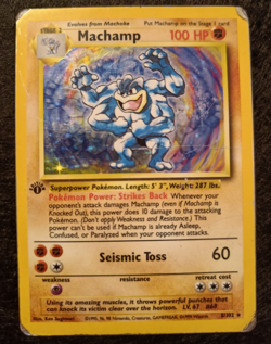 Pokemon Card Machamp Holo 1st Edition 8/102 Base Set - Image 1