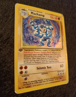Pokemon Card Machamp Holo 1st Edition 8/102 Base Set - Image 3