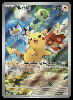 Pikachu 027 Holo Promo Scarlet & Violet Promo Pokemon Near Mint - Image 1
