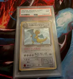1997 POKEMON JAPANESE ROCKET 149 DARK DRAGONITE HOLO PSA 9 MINT - Image 4