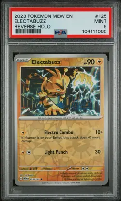 2023 POKEMON MEW EN-151 REVERSE HOLO #125 ELECTABUZZ PSA 9 - Image 1