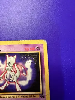 MEWTWO #3 BLACK STAR (MOVIE PROMO) RARE VINTAGE POKEMON TCG 1999 - Image 3