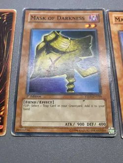 Yu-Gi-Oh! 3X Mask Of Darkness HP DAMAGED - Image 4