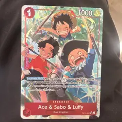 One Piece, Ace & Sabo & Luffy OP13-007 Alt Art Foil - Image 1
