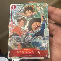 One Piece, Ace & Sabo & Luffy OP13-007 Alt Art Foil - Image 3