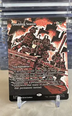 MTG TMNT "Doubling Season" Borderless PZA #M 0011 Eternal Legal Mythic - Image 1