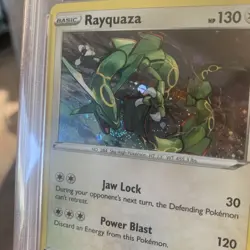 Pokemon Rayquaza Swsh 029 Premium Collection Box Cosmos Holo Swirl PSA 9 Mint - Image 2