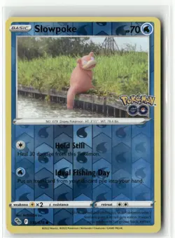 Slowpoke 019/078 Reverse Holo Pokemon GO Pokemon TCG NM - Image 1