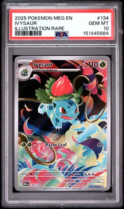 PSA 10 IVYSAUR 134/132 ILLUSTRATION RARE MEGA EVOLUTION POKEMON 🍃 - Image 1