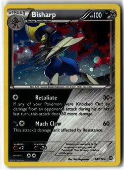 Bisharp ⭐ 64/114 Holo Rare Steam Siege 2016 Pokemon NM - Image 1