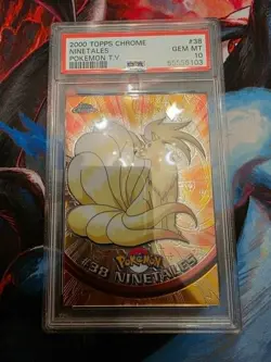2000 TOPPS CHROME POKEMON T.V. #38 NINETALES PSA 10 - Image 1