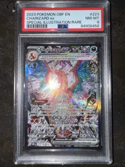 Pokemon TCG Charizard ex 223/197 Obsidian Flames SIR PSA 8 GRADED - Image 1