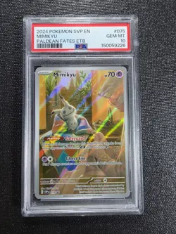2024 POKEMON SVP EN-SV BLACK STAR PROMO #075 MIMIKYU PSA 10 - Image 1