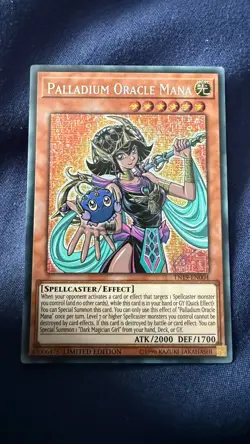 Yu-Gi-Oh! Palladium Oracle Mana TN19-EN004 Prismatic Secret Rare Mint 1st Ed - Image 1