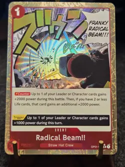 One Piece CCG PRB01 The Best Radical Beam OP01-029 Foil Alternate Art Uncommon - Image 1