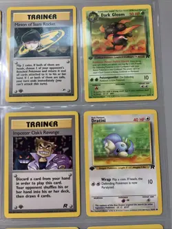 Pokemon TCG 1st Edition Team Rocket Set 9 Card Binder Page Lot WOTC VTG 2000 - Image 3
