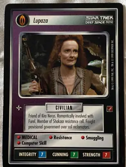 Star Trek CCG 1E Blaze of Glory LUPAZA Card NEVER PLAYED - Image 1