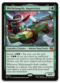 Michelangelo, Improviser #119 (NM) Teenage Mutant Ninja Turtles TMT Magic MTG - Image 1
