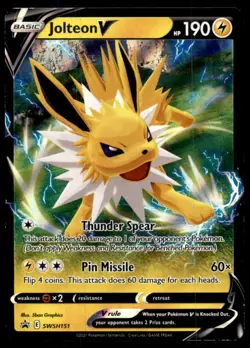 Jolteon V SWSH151 Holo Promo Sword & Shield Promo Pokemon Near Mint - Image 1