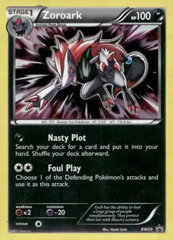 Zoroark BW09 Holo Promo Black And White Promo Pokemon Holo Lightly Played - Image 1