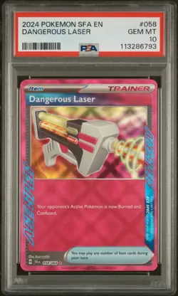 2024 Pokemon Shrouded Fable Dangerous Laser #058 PSA 10 - Image 1