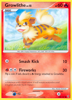 Growlithe 108/147 Supreme Victors Common LP 2009 - Image 2