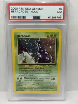 2000 POKEMON NEO GENESIS #6/111 HERACROSS HOLO PSA 7 - Image 1