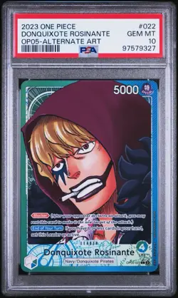 Donquixote Rosinante PSA 10 GEM MT 2023 One piece OP05-ALTERNATE ART LEADER - Image 1
