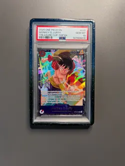2025 ONE PIECE PROMOS TREASURE CUP-TOP 64 #015 MONKEY D. LUFFY PSA 10 - Image 1