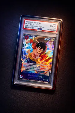 2025 ONE PIECE PROMOS TREASURE CUP-TOP 64 #015 MONKEY D. LUFFY PSA 10 - Image 2