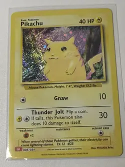 Pokemon TCG Pikachu 008/034 Trading Card Game Classic Collection Holo Eng 40 HP - Image 1
