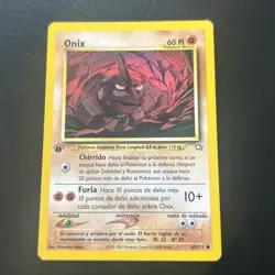 RARE SPANISH 1ST EDITION Onix 69/111 Neo Genesis Pokemon Card LP - Image 1