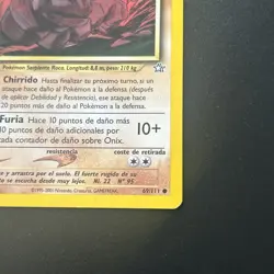 RARE SPANISH 1ST EDITION Onix 69/111 Neo Genesis Pokemon Card LP - Image 4
