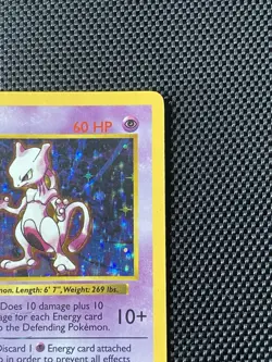 Mewtwo 10/102 Pokemon Card TCG Shadowless WOTC Unlimited Edition LP-MP - Image 3