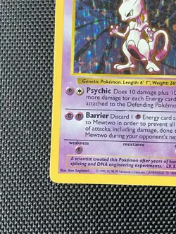 Mewtwo 10/102 Pokemon Card TCG Shadowless WOTC Unlimited Edition LP-MP - Image 5
