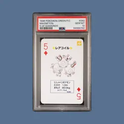 Magneton 5 of Diamonds | Green Deck | Pokemon 1996 | Playing Cards | PSA10 - Image 1