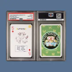 Magneton 5 of Diamonds | Green Deck | Pokemon 1996 | Playing Cards | PSA10 - Image 3