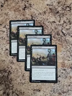 MTG Virulent Plague x4 NM Dragons of Tarkir Tiken Commander Unplayed Playset - Image 2