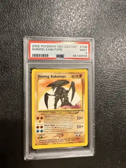 Pokemon 2002 Neo Destiny Shining Kabutops #108 PSA 9 - Image 1