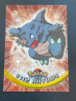 ENGLISH POKEMON RHYDON #112 TV ANIMATION TOPPS NON HOLO RHYNOFEROS - MINT - Image 1