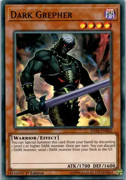 Yugioh Dark Grepher DASA-EN042 1st Edition Super Rare NM - Image 1