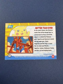 Pikachu’s Vacation Better Than Ever #56 Topps Non Holo Glossy Pokemon Card MP - Image 2