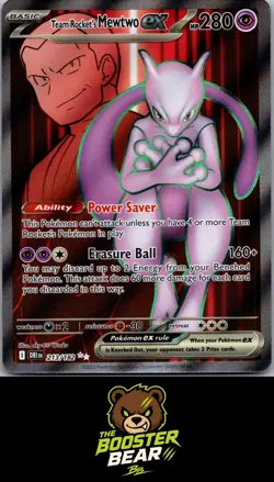 Team Rocket's Mewtwo ex 213/182 Ultra Rare Destined Rivals Pokemon NM/M - Image 1