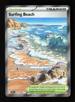 Surfing Beach 114/086 Ultra Rare Chaos Rising Pokemon Near Mint - Image 1