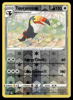 TOUCANNON - 145/185 Rare Vivid Voltage Pokemon Reverse Holo NM - Image 1