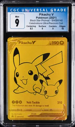 2021 POKEMON BLACK STAR PROMOS, CELEBRATIONS ULTRA- PREM COL PIKACHU V CGC 9 - Image 1