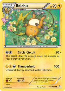 Raichu RC9/RC32 Common Generations Pokemon Near Mint - Image 1
