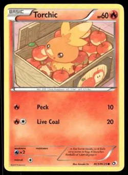 Pokemon Torchic Holo Legendary Treasures: Radiant Collection RC5/RC25 Holo HP - Image 1